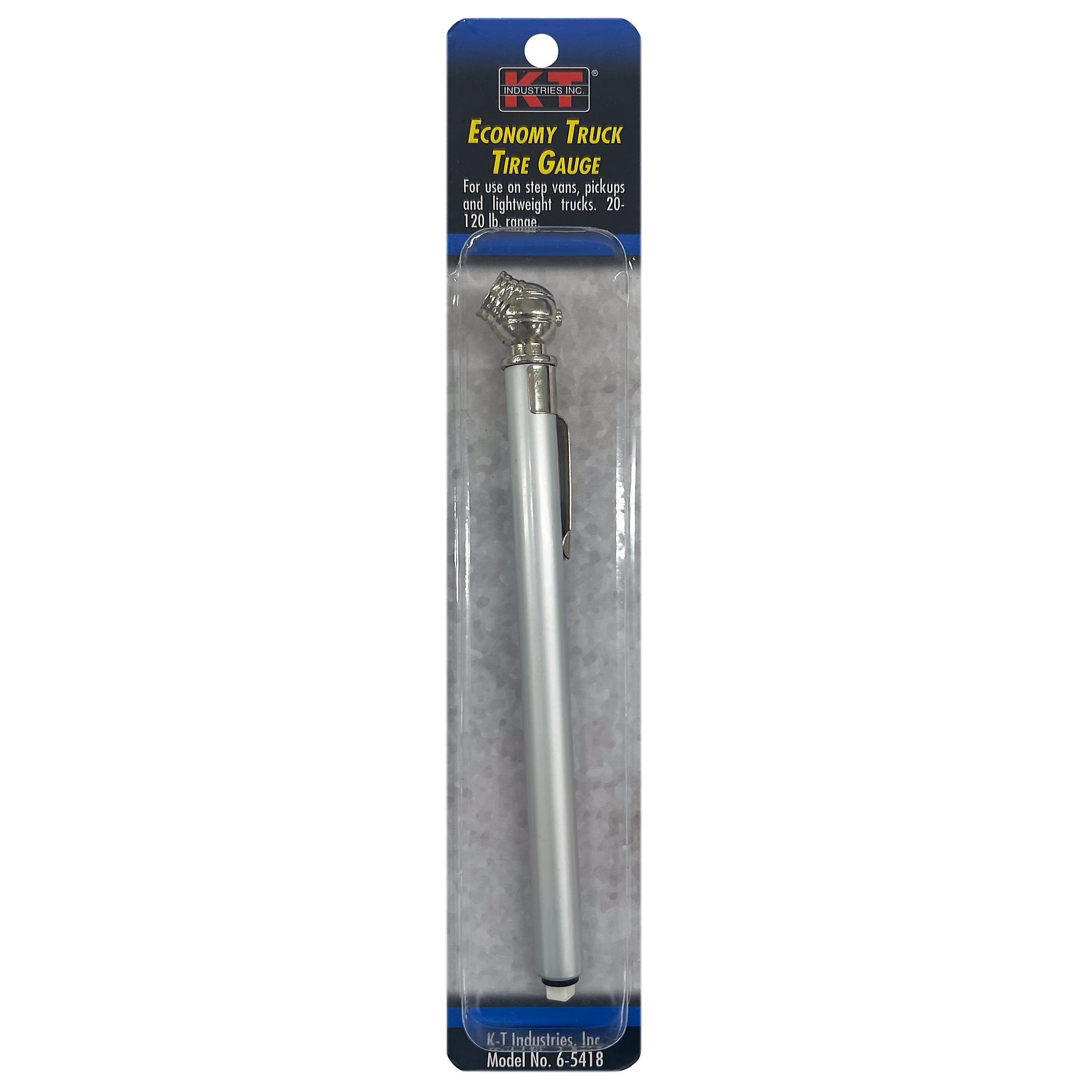 K-T Industries Economy Truck Tire Gauge — 20-120 PSI, Model# 6-5418